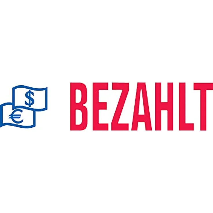 TRODAT Stempel Printy 4912, selbstfärbend mit Lagertext »Bezahlt«, blau/rot, dokumentenecht – Bild 3