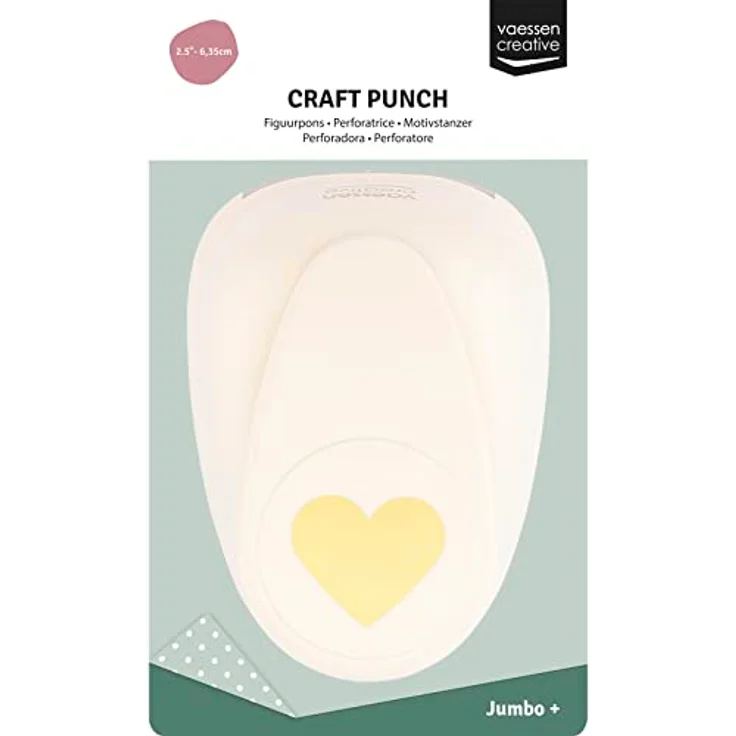 Vaessen Creative Jumbo+ Stanzer Herz, 6,3 cm, aus Metall und Plastik, lila, ideal für Scrapbooking und Bastelarbeiten – Bild 4