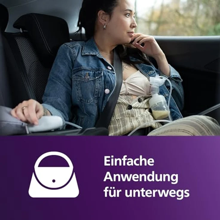 Philips AVENT Doppelmilchpumpe Premium SCF398/31, mit Natural Motion Technologie, wiederaufladbarem Akku, Timer-Anzeige und geschlossenem Abpumpsystem – Bild 4