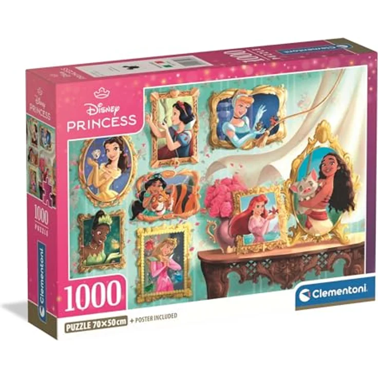 Clementoni Puzzle HQC Disney Princess, 1000 Teile 2D-Puzzle mit detailreicher Disney-Illustration – Bild 1