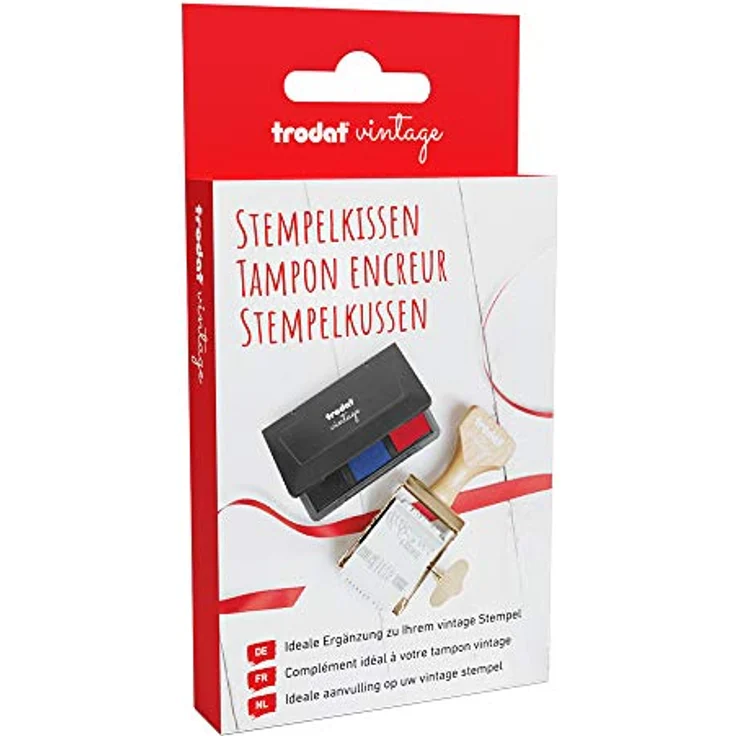 trodat Stempelkissen Vintage, mehrfarbig 4,3 x 1,5 cm, hochwertiges Kunststoff-Gehäuse, 1 St. – Bild 2