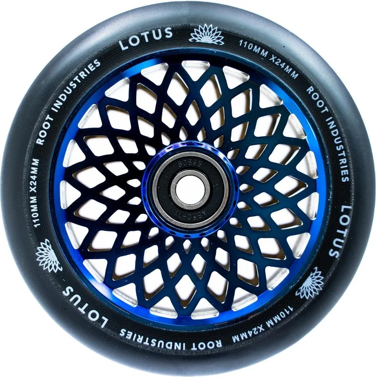 Root Industries Lotus Stunt-Scooter Rolle 110mm Blue Ray/PU Schwarz - Leichtgewichtiges Design mit schnell rollenden Rädern – Bild 1
