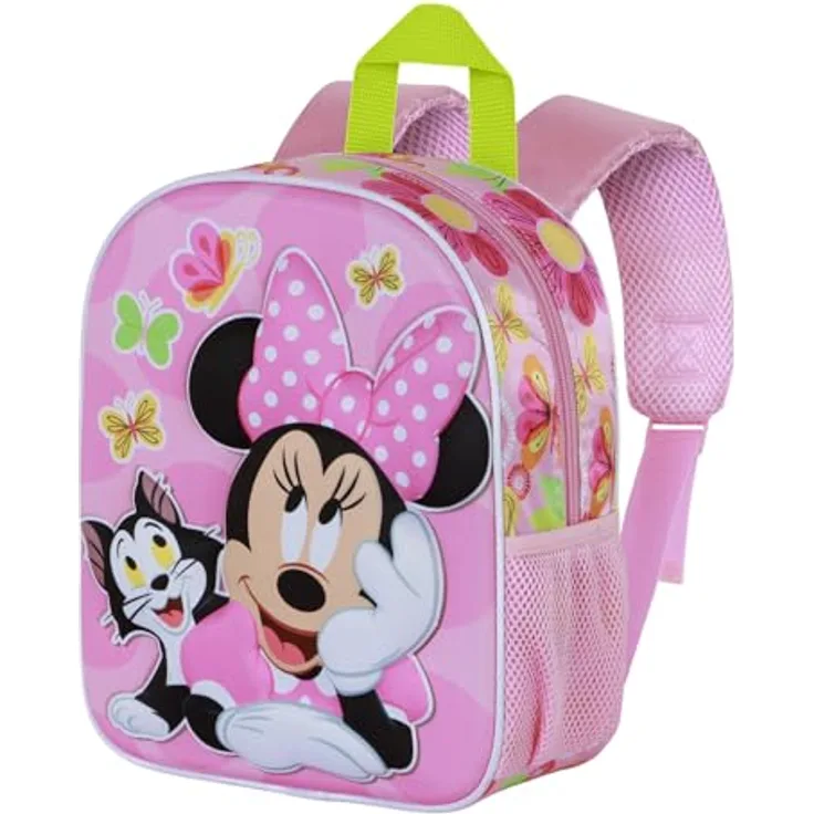 Disney Minnie Maus Kitten-Elite 3D Rucksack, rosa, Kindergartenrucksack mit gepolstertem Rücken, 25 x 30 cm, Kapazität 7 L