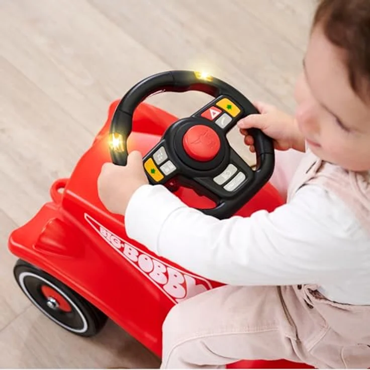 BIG Spielfahrzeug-Lenkrad BIG Sound Lenkrad, mit Licht- und Soundeffekten, kompatibel mit BIG Bobby Cars und Traktoren, batteriebetrieben – Bild 5
