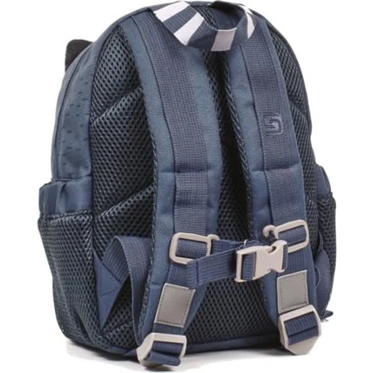 Schneiders Kindergartenrucksack Rocky Racoon, grauer Kinderrucksack aus recycelten PET-Flaschen mit verstellbaren Schultergurten und großzügigem Hauptfach – Bild 2