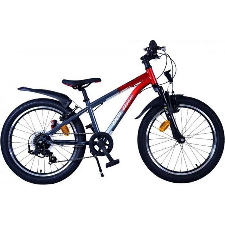 Volare Kinderfahrrad XC Race, 7 Gang Shimano Tourney, 20 Zoll, Mädchen Jungen 120-135cm, rot/grau