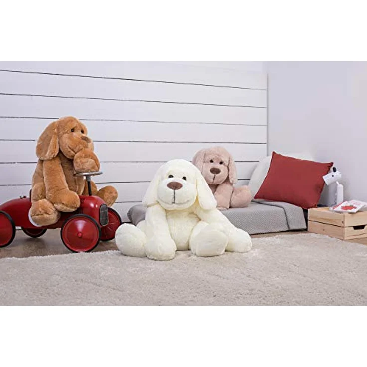 GIPSY Dog Flatoutou, Plüschhund 50 cm, grau und rot, handwaschbar, geeignet ab Geburt – Bild 8