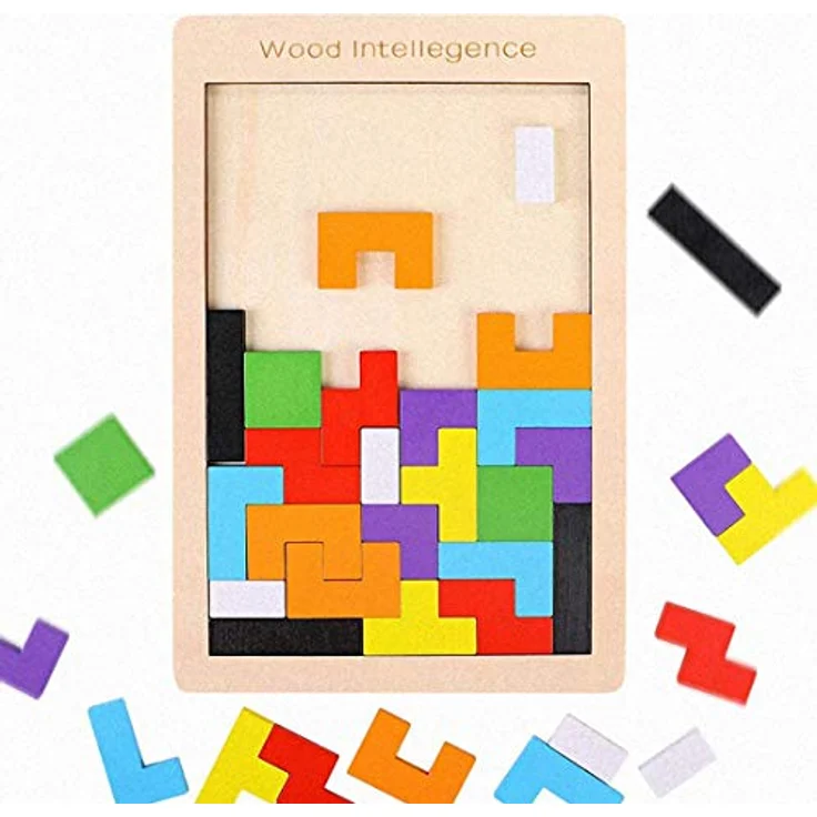 EACHHAHA Tetris Holzpuzzle Box Spielzeug,Montessori Spielzeug für Kinder,Gehirn Teaser Holzpuzzle Block,Lernendes Puzzle Spielzeug,Tangram Puzzles für Kinder 3 4 5 6 Jahre alt - Preisvergleich – Bild 7