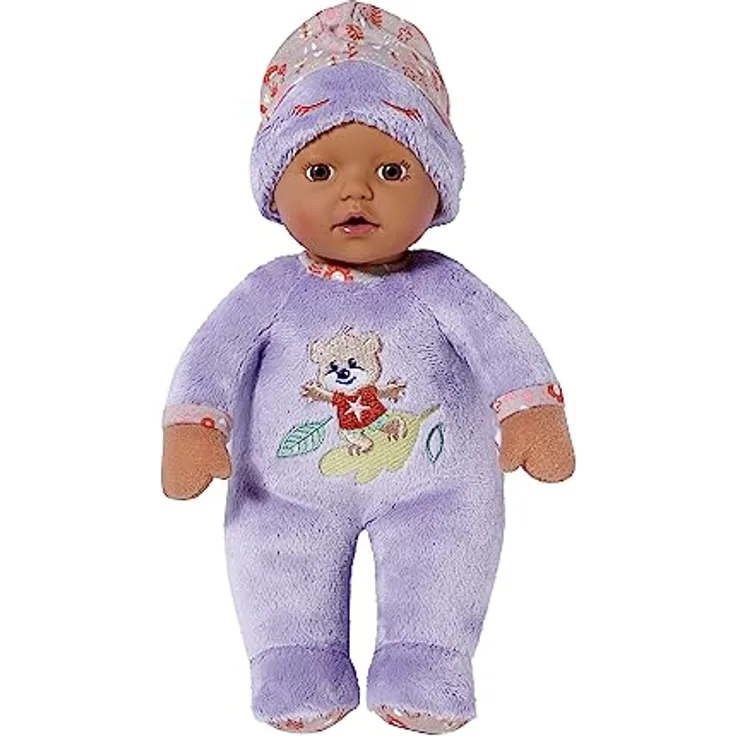 Zapf Creation DOLL 833438 Baby Born Sleepy for Babies lila 30cm-weiche Stoffpuppe für Babys mit herunterziehbarer Mütze, integrierte Rassel, waschbar, ab Geburt nutzbar, S