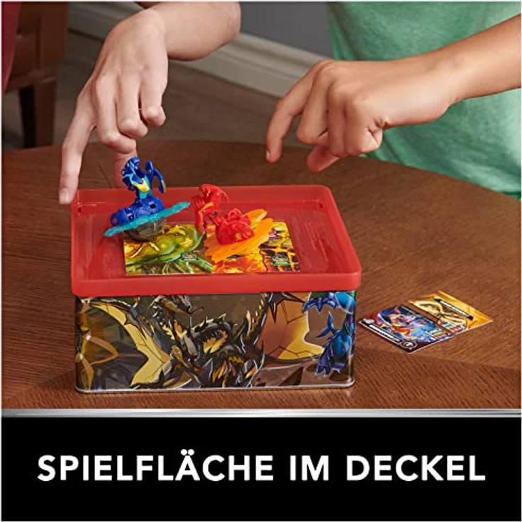 Bakugan 3.0 Baku-Tin mit Special Attack Mantid, hochwertige Metall-Aufbewahrungsbox mit individuell zusammenstellbarer Actionfigur und Sammelkarten, für Kinder ab 6 Jahren – Bild 4