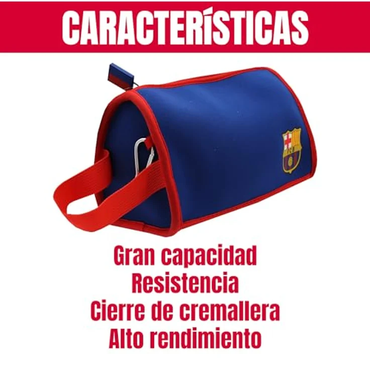 CYPBRANDS FC Barcelona Jumbo Federmäppchen mit dreifacher Hülle und Reißverschluss, bunt – Bild 3