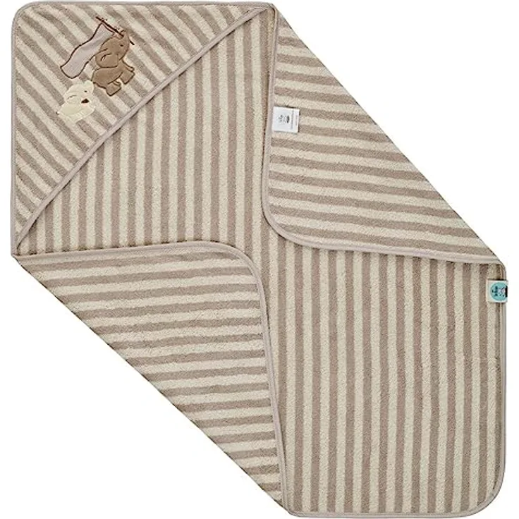 sei Design Dein Bio KAPUZENTUCH aus 100% Bio Baumwolle für Babys, Kapuzenbadetuch Kapuzenhandtuch für Neugeborene ab 0+ Monaten bis 5 Jahre 80x80