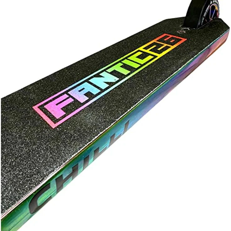 Fantic26 Stuntscooter Fantic26 Stunt-Scooter Griptape 58,5cm x 15,5cm Schwarz/Rainbow, reißfestes/wasserfestes PVC Material – Bild 4