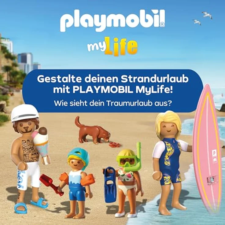 Playmobil® 71906 - Familienspaß am Strand, inklusive Figuren und Zubehör für kreatives Spielen – Bild 6
