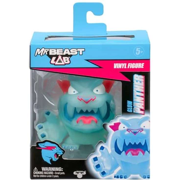 MRBEAST LAB Glow Panther Vinylfigur – 8,9 cm hoch, leuchtet im Dunkeln, 4 zum Sammeln – Bild 1