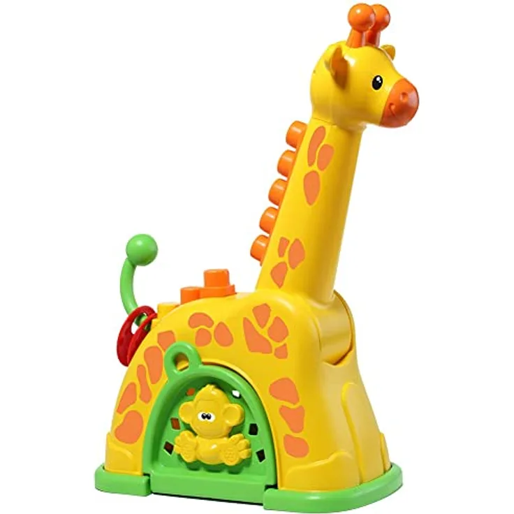 M MOLTO Activity Giraffe, Musikspielzeug mit 15 Aufbewahrungsblöcken und Melodien