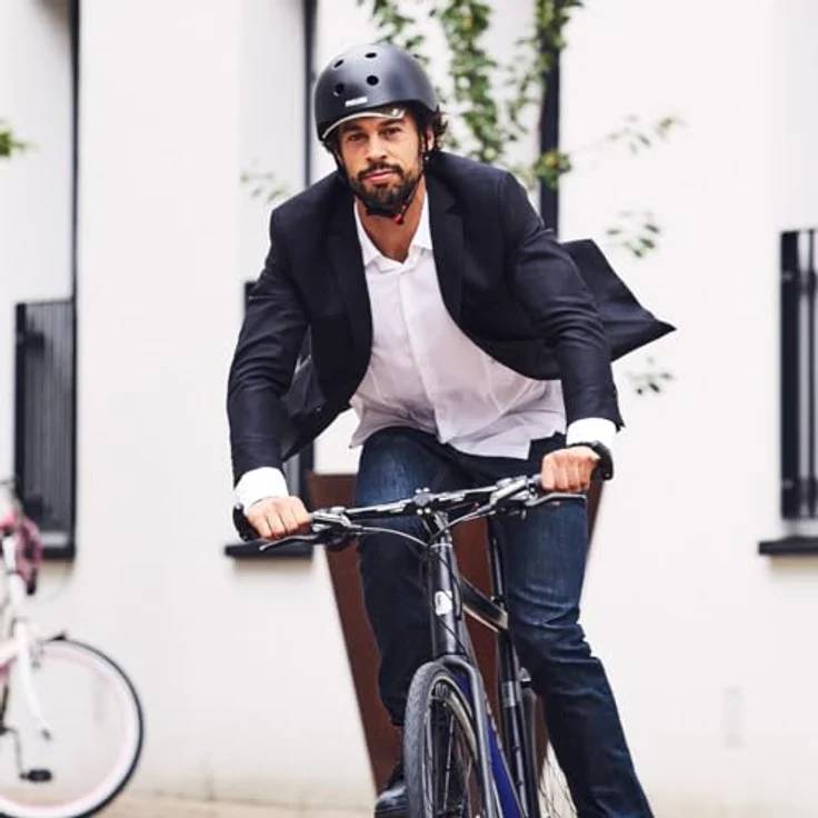 Melon Fahrradhelm »Closed Eyes« für Damen, Herren und Kinder | Leichter & sicherer urbaner Cityhelm mit Magnetverschluss, individuell anpassbar in schwarz | Größe M-L (52-58 cm) – Bild 4