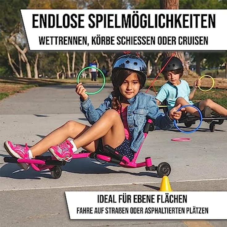 EzyRoller Drifter X Trike Dreirad Drift Kinderfahrzeug Spielgeräte für draußen Dreirad Kinder Dreiradscooter 4 - 14 Jahre schwarz - Preisvergleich – Bild 5