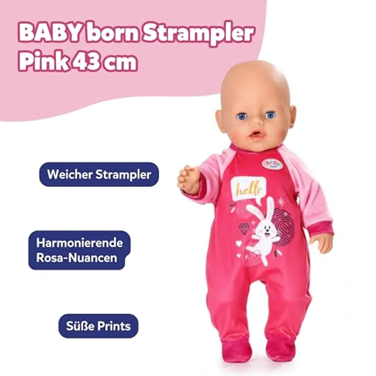 BABY born Strampler Pink 43cm – Bild 3