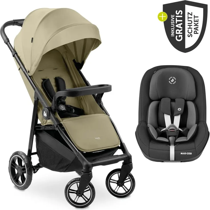 Hauck Buggy Shop N Care inkl. Reboarder Pearl Pro 2 - Olive mit Gratis Mobilitätsgarantie