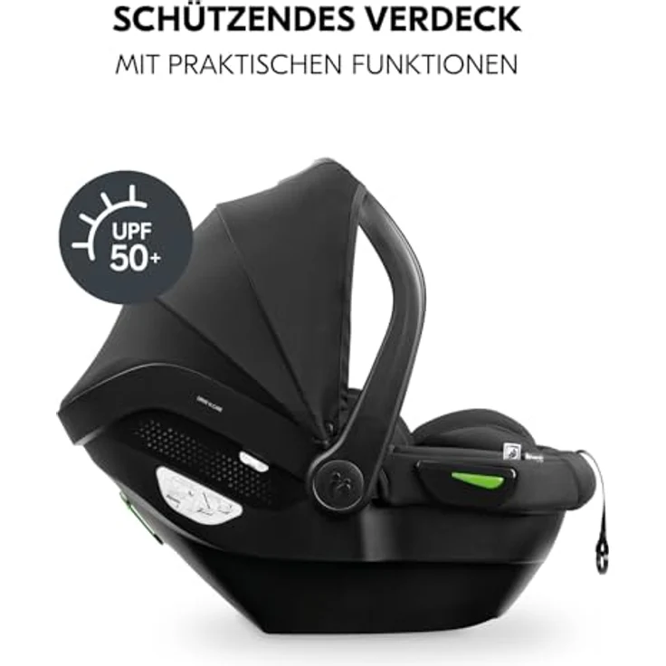 Hauck Babyschale Drive N Care Black, Mitwachsende Babyschale ab Geburt, bis 13 kg – Bild 6