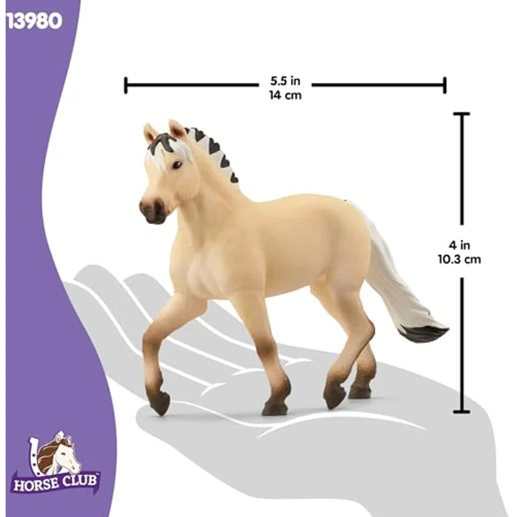 Schleich Fjord Pferd Stute, gelb mit zweifarbiger Mähne, Modell 13980 aus der Horse Club Reihe – Bild 5