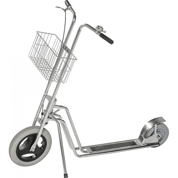 Kongamek Scooter 1250x645x1070mm mit Gummibereifung, 150kg Tragkraft, Handbremse und rutschfester Fußplatte