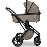 Moon PIÙ, Kombikinderwagen 2-in-1 mit höhenverstellbarer Rückenlehne, Luftreifen und 5-Punkt Magnet-Gurtsystem, schmutz- und regenabweisend