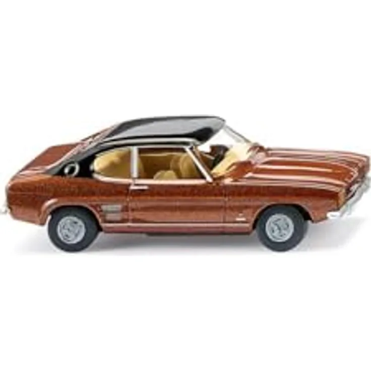 Wiking Ford Capri I H0, Modellfahrzeug in kupferbraun-metallic mit schwarzem Dach, Spur HO 1:87