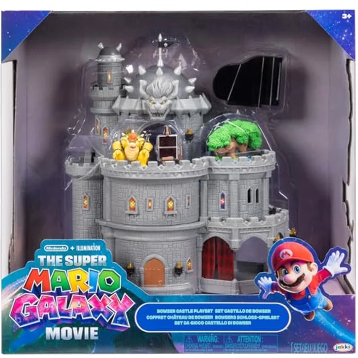Jakks Pacific Super Mario Galaxy Film Deluxe Spielset, Bowsers Schloss mit 1 Minifigur – Bild 6