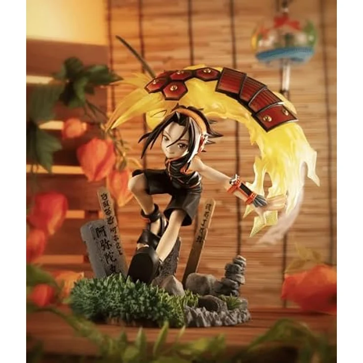 Megahouse Shaman King Lucrea PVC Statue Yoh Asakura, 18 cm, detailreiche Sammelfigur in Fensterbox – Bild 2