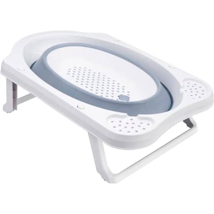 keeeper Faltbare Babywanne Maja, 33 l, 48 x 82 x 23,5 cm, Blau (Cloudy Blue) – Bild 4