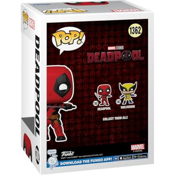 Funko POP! Marvel: Deadpool & Wolverine - Deadpool - Vinyl-Sammelfigur - Offizielle Handelswaren - Premium Vinyl Material - Ideales Geschenk für Fans - 9,5 cm - Rot & Schwarz – Bild 3