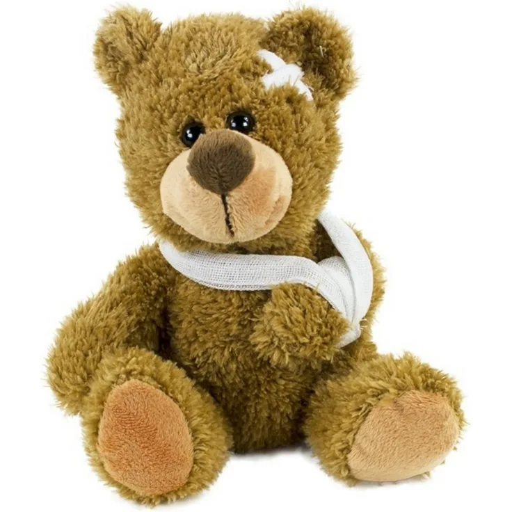 Euro Souvenirs Kuscheltier Teddybär mit Verband 21 cm Kuscheltier Gute Besserung Glücksbringer, kuschelweicher Plüsch, braun, waschbar bis 30 Grad - Preisvergleich