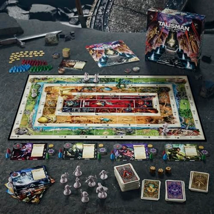 Hasbro Gaming Talisman: The Magical Quest Game, Brettspiel für 2-6 Spieler ab 12 Jahren mit 12 Charakteren und umfangreichen Abenteuerkarten – Bild 2