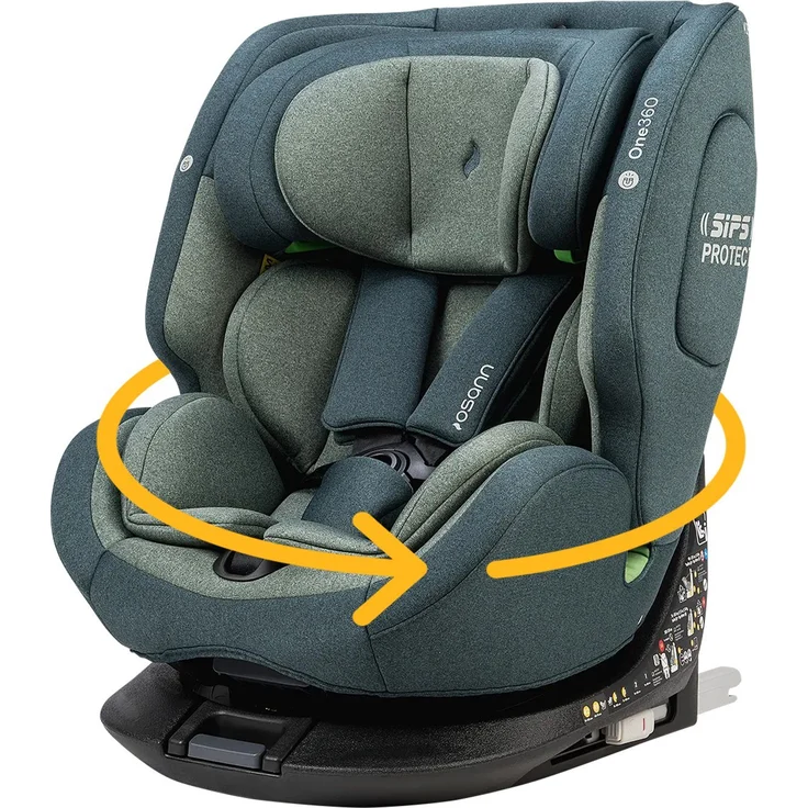 Osann Autokindersitz One360 i-Size, 360° drehbarer Reboarder Kindersitz Isofix, ab Geburt bis 12 Jahre, Baby Autositz – Bild 1