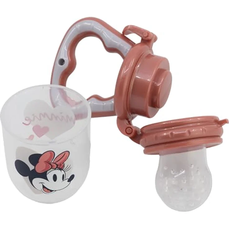 Disney Mickey Mouse Babyflasche, Baby Fruchtspender Feeder für sichere Beikosteinführung, mehrfarbig, handliches Format für kleine Hände, 4 × 6 × 11 cm – Bild 4