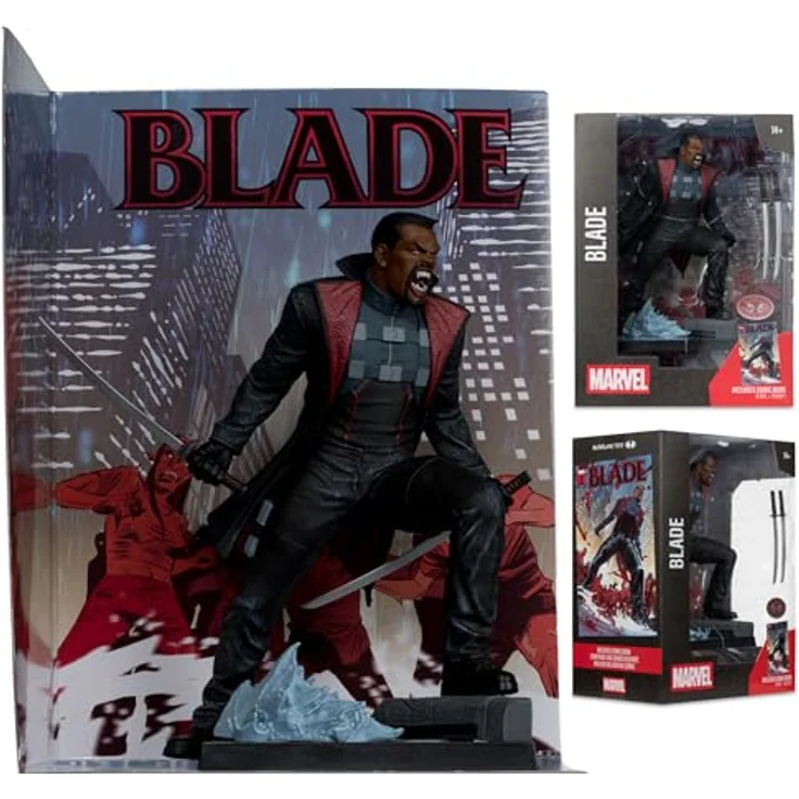 McFarlane Marvel Collection PVC Statue 1/6 Blade (Blade #1), 19 cm mit Diorama-Base und Comic – Bild 2