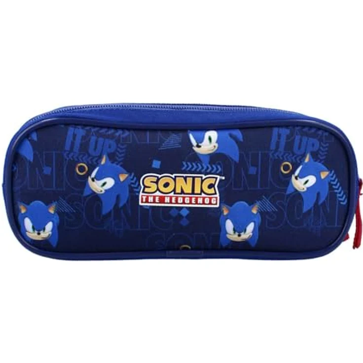 Vadobag Sonic Federmäppchen, blau, mit 2 Fächern für Schulsachen – Bild 3