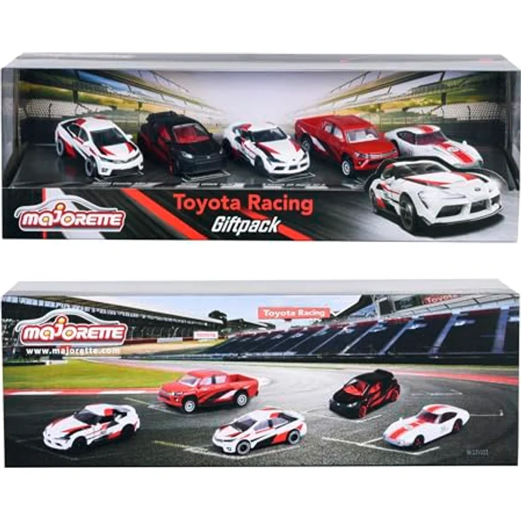Majorette Toyota Racing 5 Pieces Giftpack, 5-teiliges Set aus Metallspielzeugautos mit Freilauf-Funktion, 7.5 cm, geeignet ab 3 Jahren – Bild 7