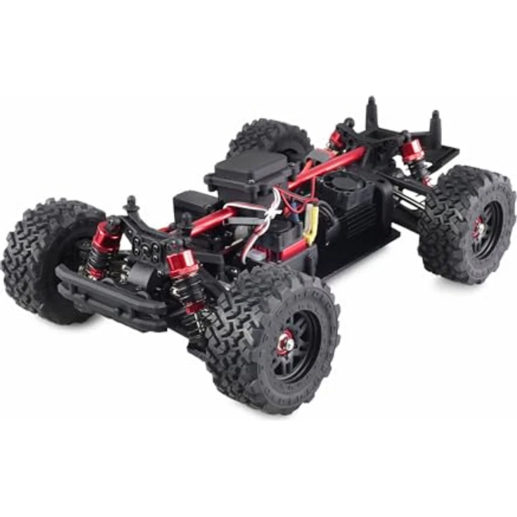 AMEWI Hyper GO Desert Buggy brushless 4WD 1:14 RTR schwarz/rot inkl. Ersatzteile + 2. Satz Räder, 55 km/h, 2S 3000 mAh LiPo Akku, Einsteiger – Bild 7