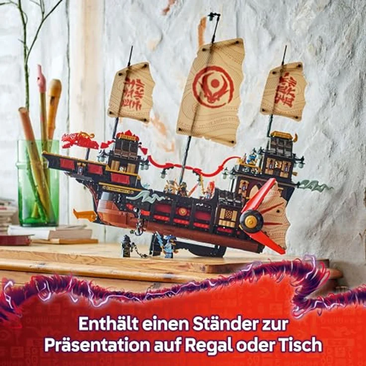 LEGO Ninjago 71848, Tempel-Flugsegler mit 2.387 Teilen, für 14+ Jahre, interaktive Funktionen und Präsentationsständer – Bild 3