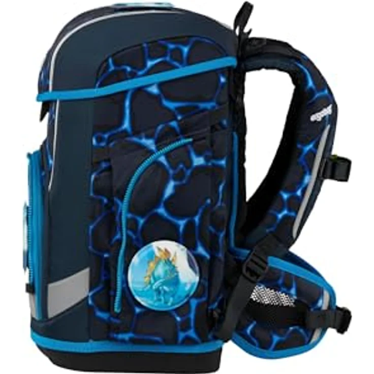 ergobag cubo Light Set, ergonomischer Schulranzen, extra leicht mit Hüftgurt, 6-teilig, 860 g, inkl. Turnbeutel und Kletties, aus 100% recycelten Materialien – Bild 4