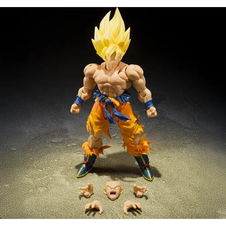TAMASHII NATIONS Super Saiyan Son Goku Figur, 15,4 cm, Legendäre Saiyajin-Transformation, Dragon Ball Z SH Figuarts Best Selection – Bild 2