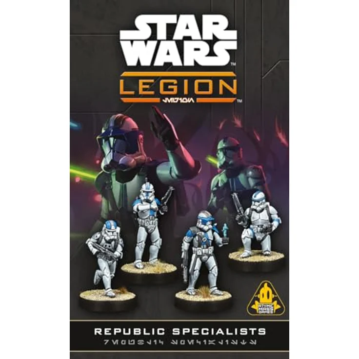 Chaosium Inc. Star Wars Legion Republic Specialists, Miniaturen Spiel Erweiterung mit 4 detaillierten Miniaturen und Strategiekarten, EN Version – Bild 1