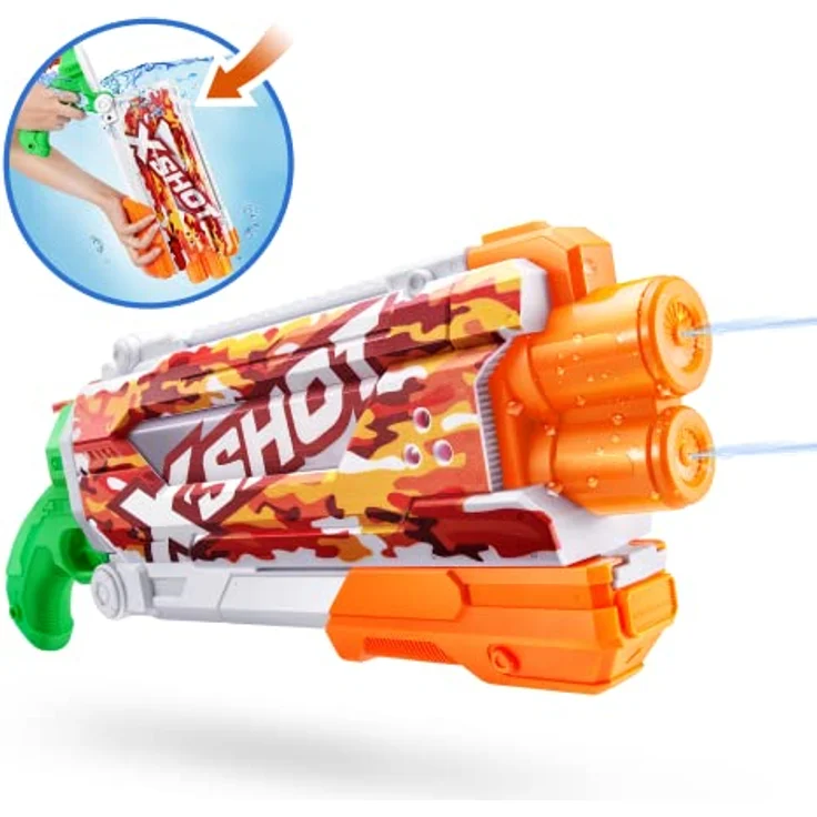 ZURU XShot Skins Wasserpistole, Pump Action mit Fast Fill Technologie, 1 Stück – Bild 6