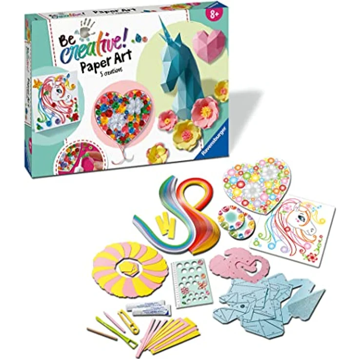 Ravensburger 182368 Be Creative Paper Art, DIY für Kinder ab 8 Jahren – Bild 2