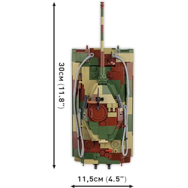 COBI 3113 - Historical Collection - Panzer VI Ausf. Königstiger - Neu, 802 hochwertige Elemente, abnehmbares Mini-Motormodell, inkl. Figur, 1:35 Maßstab, klar strukturierte Anleitung – Bild 4