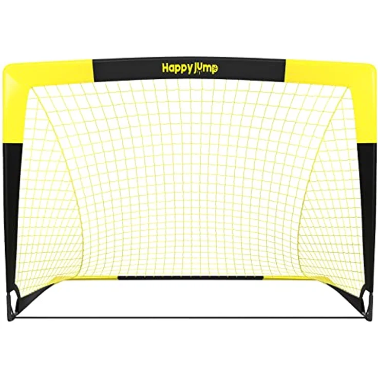 Happy Jump Fussballtor Pop Up Fussballtore für Kinder Garten Fussball Tor Football Ball Tore x1 (4'x3', schwarz+gelb) – Bild 1