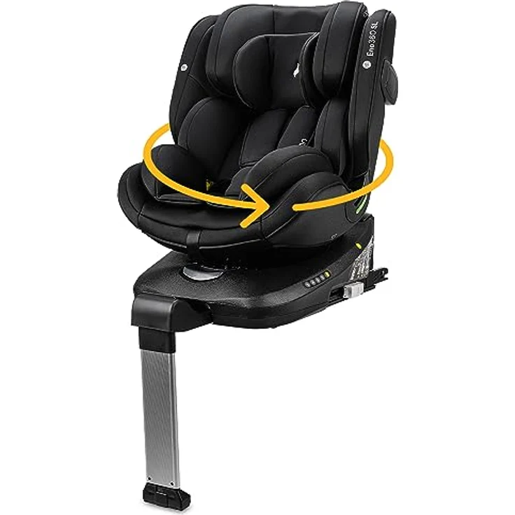 Osann Autokindersitz Eno360 SL i-Size, 360° drehbarer Reboarder Kindersitz Isofix, 40-150 cm, Baby Autositz - Osann Autokindersitz Eno360 SL i-Size, ab: Geburt, bis: 12 Jahre, Schwarz – Bild 2